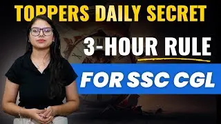 SSC CGL Toppers Secret Study plan | 3 Hour rule | SSC CGL 2026 PREPARATION STRATEGY🔥 on vidyalive